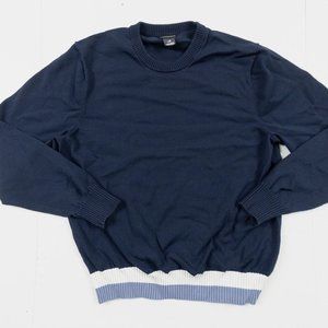 Club Monaco Crew Neck Navy Blue Sweater for Men
